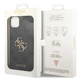 Guess 4G Big Metal Logo iPhone 15 Plus-hylster - Grå