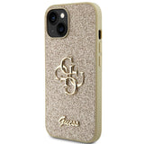 Gæt Glitter Script Big 4G iPhone 15 Case - Guld