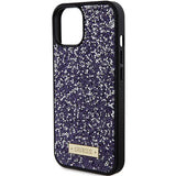Guess Rhinestone Metal Logo iPhone 15 Case - Pink