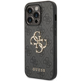 Guess 4G Big Metal Logo-hylster til iPhone 15 Pro Max - grå