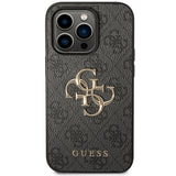 Guess 4G Big Metal Logo-hylster til iPhone 15 Pro Max - grå