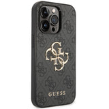 Guess 4G Big Metal Logo-hylster til iPhone 15 Pro Max - grå