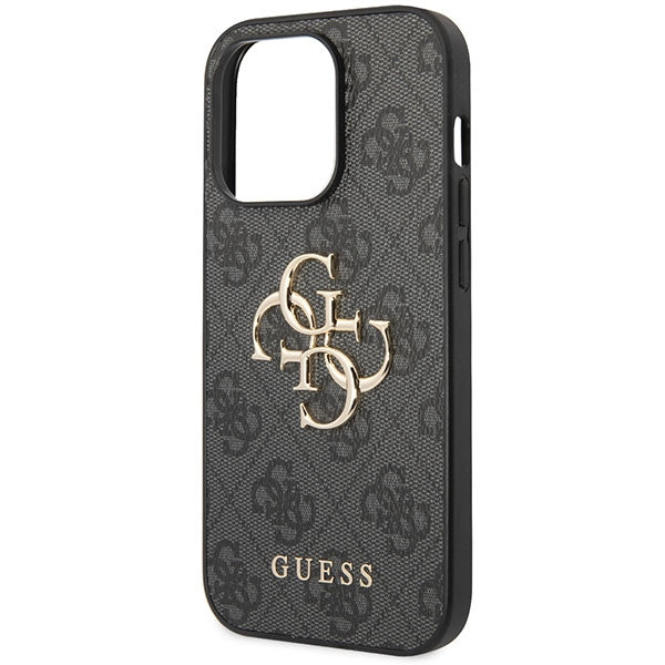 Guess 4G Big Metal Logo-hylster til iPhone 15 Pro Max - grå
