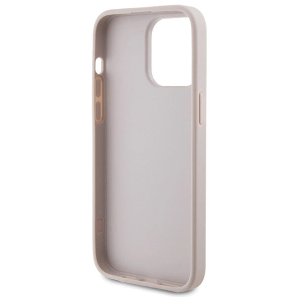Guess 4G Metal Gold Logo-hylster til iPhone 15 Pro Max - pink