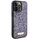 Guess Rhinestone Metal Logo-hylster til iPhone 15 Pro Max - pink