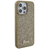 Guess Disco Metal Script-hylster til iPhone 15 Pro Max - guld