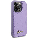 Guess Sequin Script Metallæske til iPhone 15 Pro Max - lilla