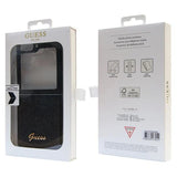 Guess Glitter Script-kasse til Samsung Galaxy Z Flip 5 - sort