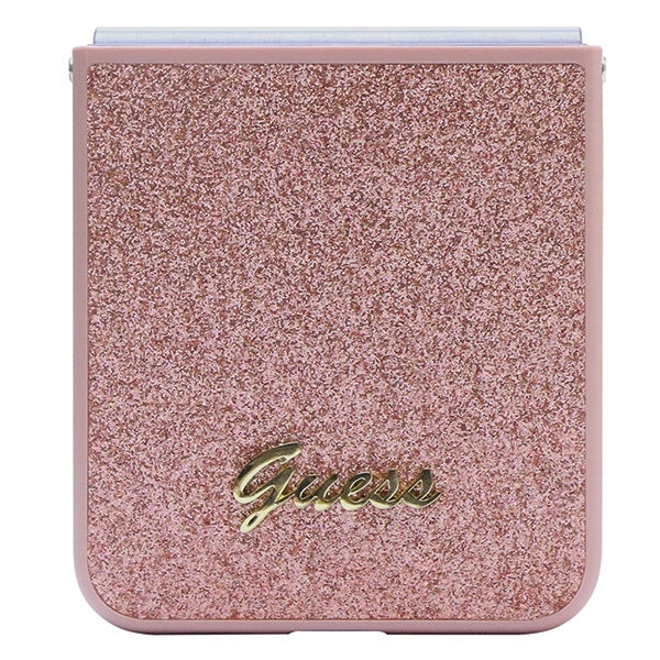 Guess Glitter Script Case til Samsung Galaxy Z Flip 5 - pink