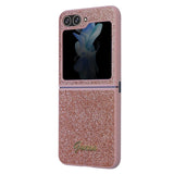 Guess Glitter Script Case til Samsung Galaxy Z Flip 5 - pink
