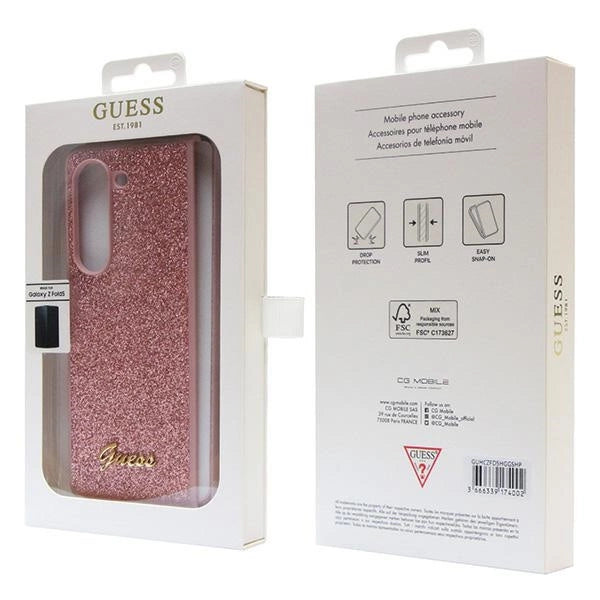 Guess Glitter Script case til Samsung Galaxy Z Fold 5 - pink