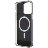 Guess IML Iridescent MagSafe-hylster til iPhone 15 Pro - sort