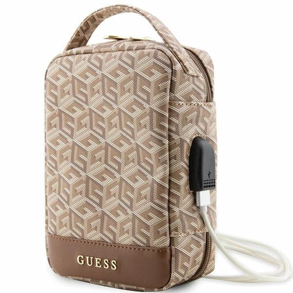 Guess GUHBHGCFSEW Organiseringspose - brun GCube Stripe