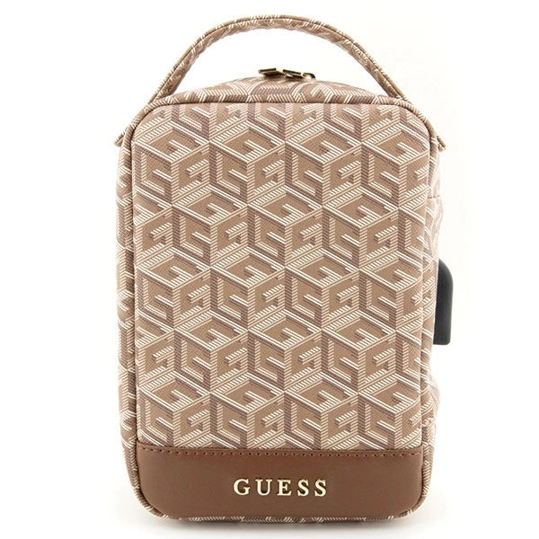 Guess GUHBHGCFSEW Organiseringspose - brun GCube Stripe
