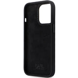 Karl Lagerfeld KLHCP14LSMHCNPK case for iPhone 14 Pro - black Silicone C Metal Pin