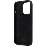 Karl Lagerfeld KLHCP14XSMHKNPK case for iPhone 14 Pro Max 6.7" - black Silicone Ikonik Metal Pin