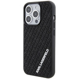 Karl Lagerfeld 3D Rubber Multi Logo case for iPhone 15 Pro - black