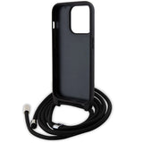 Karl Lagerfeld Crossbody Saffiano Metal Pin Karl & Choupette case for iPhone 15 Pro - black