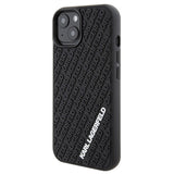 Karl Lagerfeld 3D Rubber Multi Logo case for iPhone 15 - black