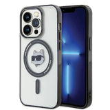Karl Lagerfeld IML Choupette's Head MagSafe case for iPhone 15 Pro - transparent