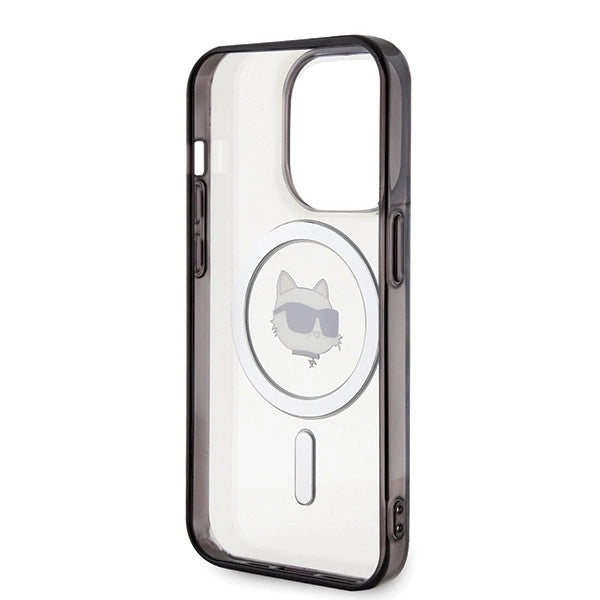 Karl Lagerfeld IML Choupette's Head MagSafe case for iPhone 15 Pro - transparent