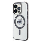 Karl Lagerfeld IML Choupette's Head MagSafe case for iPhone 15 Pro - transparent
