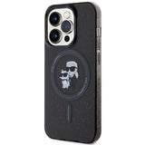 Karl Lagerfeld Karl&Choupette Glitter MagSafe case for iPhone 15 Pro - black