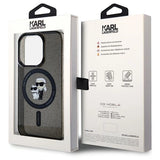 Karl Lagerfeld Karl&Choupette Glitter MagSafe case for iPhone 15 Pro - black