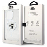 Karl Lagerfeld Karl&Choupette Glitter MagSafe case for iPhone 15 Pro - transparent