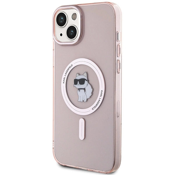 Karl Lagerfeld IML Choupette MagSafe case for iPhone 15 Plus - pink