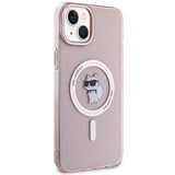 Karl Lagerfeld IML Choupette MagSafe case for iPhone 15 Plus - pink