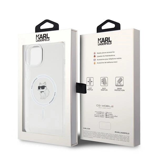 Karl Lagerfeld IML Choupette MagSafe case for iPhone 15 Plus - transparent