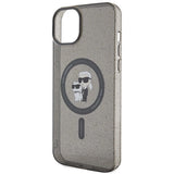 Karl Lagerfeld Karl&Choupette Glitter MagSafe case for iPhone 15 Plus - black