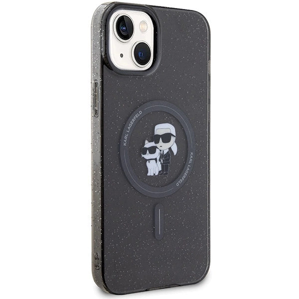 Karl Lagerfeld Karl&Choupette Glitter MagSafe case for iPhone 15 - black