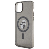 Karl Lagerfeld Karl&Choupette Glitter MagSafe case for iPhone 15 - black