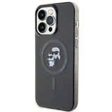 Karl Lagerfeld Karl&Choupette Glitter MagSafe case for iPhone 15 Pro Max - black