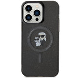 Karl Lagerfeld Karl&Choupette Glitter MagSafe case for iPhone 15 Pro Max - black