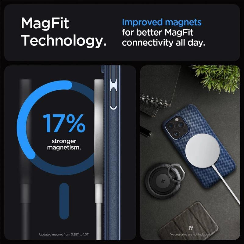Spigen Mag Armor Case med MagSafe til iPhone 15 Pro - Blå