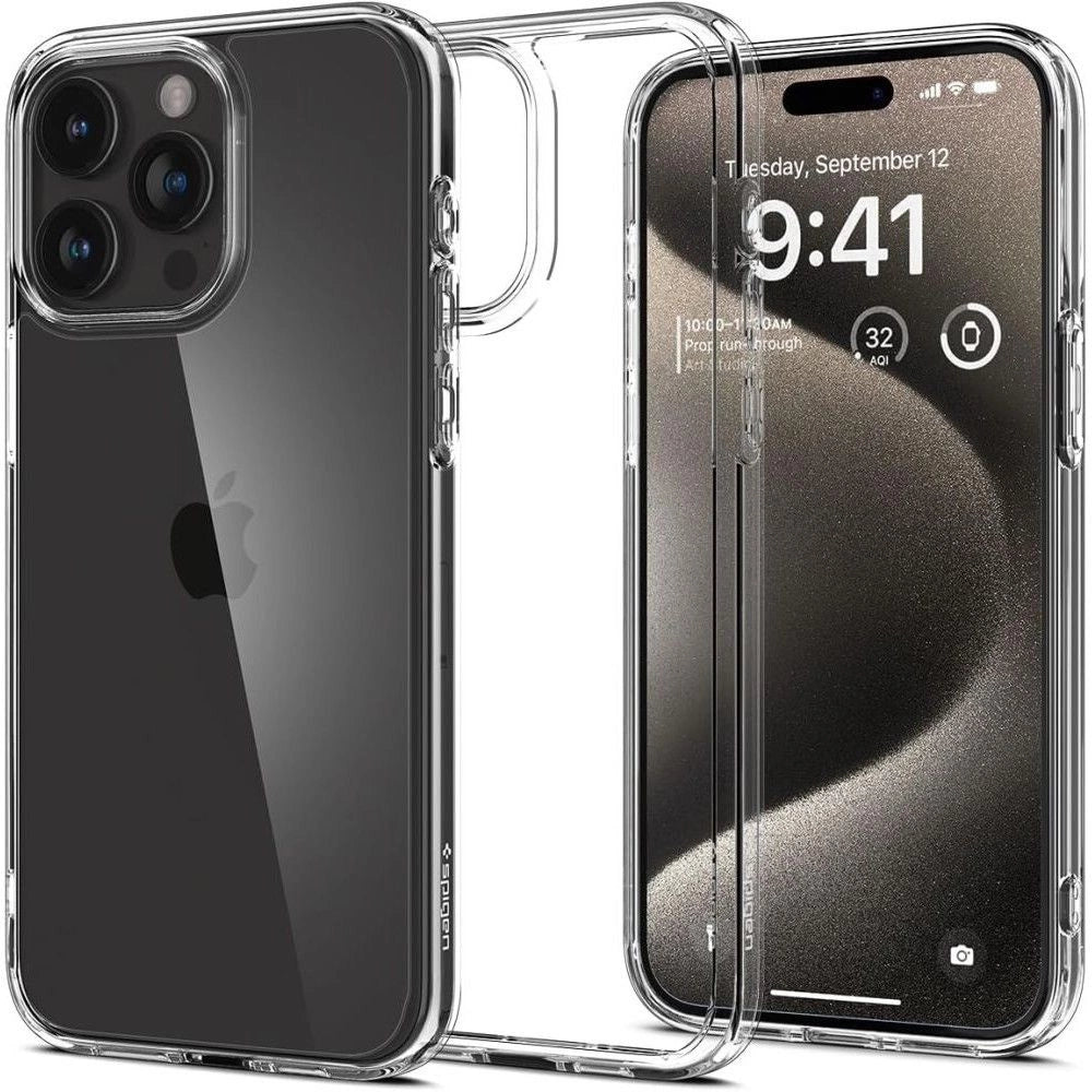 Spigen Ultra Hybrid iPhone 15 Pro Case - klar
