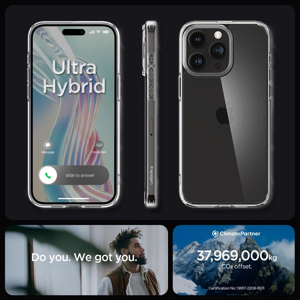 Spigen Ultra Hybrid iPhone 15 Pro Case - klar