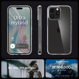 Spigen Ultra Hybrid iPhone 15 Pro Case - klar
