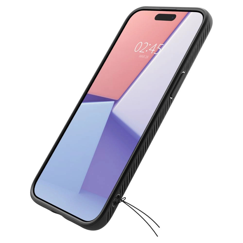 Spigen Liquid Air iPhone 15 Pro Case - Matte sort