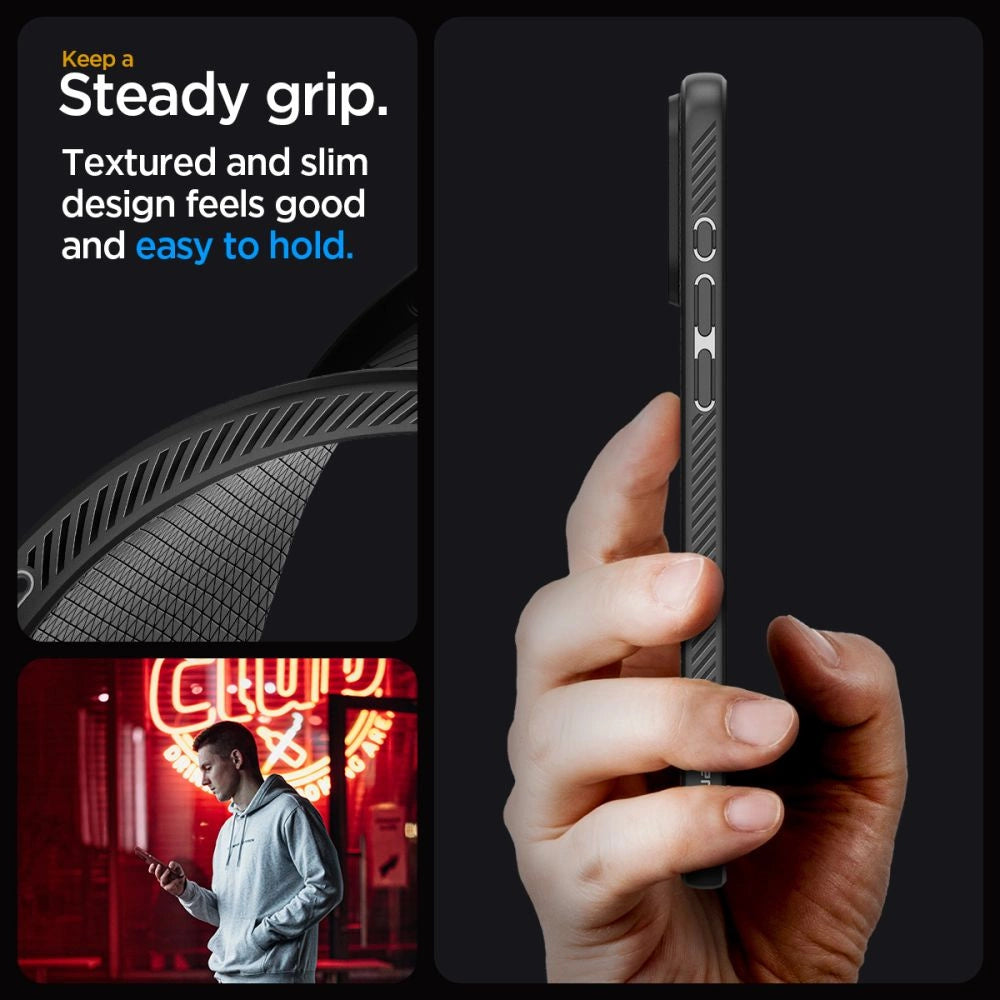 Spigen Liquid Air iPhone 15 Pro Case - Matte sort