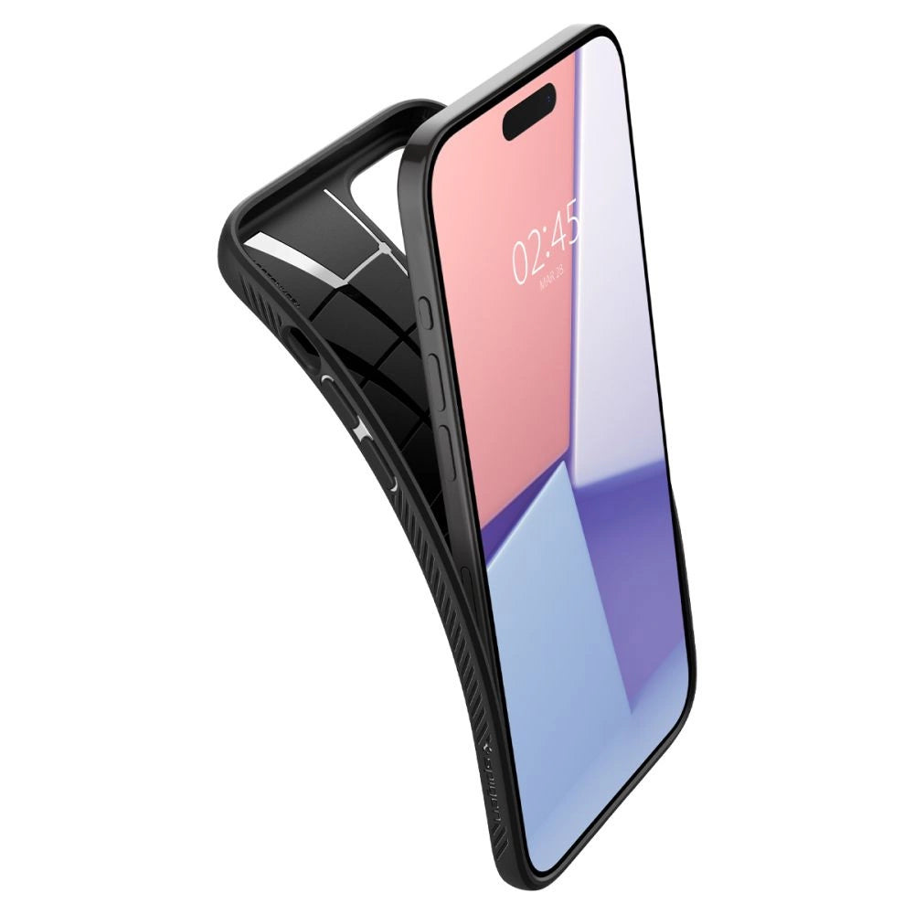 Spigen Liquid Air iPhone 15 Pro Case - Matte sort