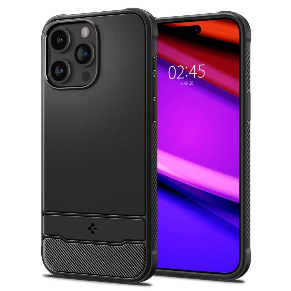 Spigen Rugged Armor Mag Case med MagSafe til iPhone 15 Pro - Matte Black