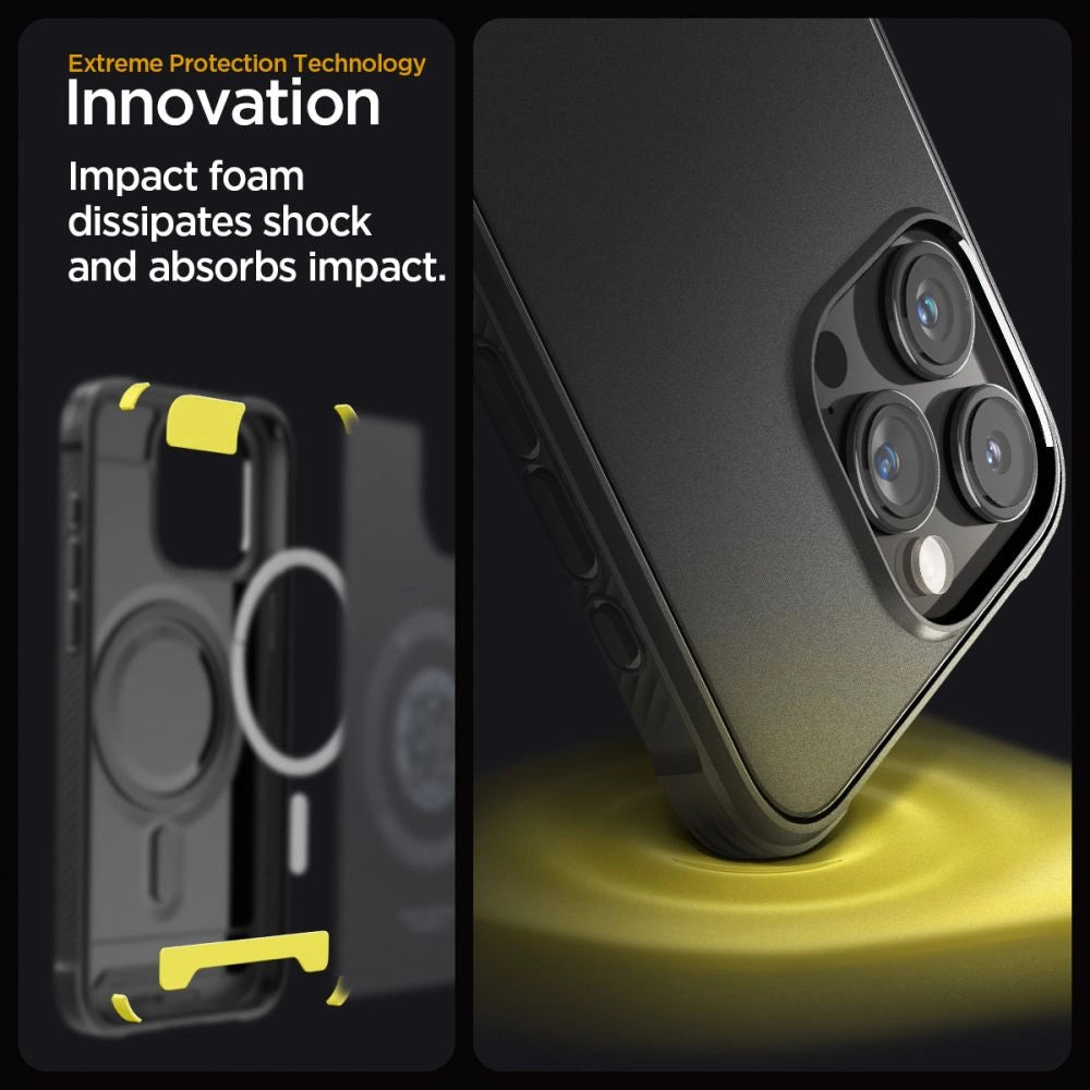 Spigen Rugged Armor Mag Case med MagSafe til iPhone 15 Pro - Matte Black
