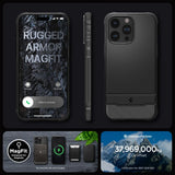 Spigen Rugged Armor Mag Case med MagSafe til iPhone 15 Pro - Matte Black