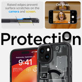 Spigen Ultra Hybrid Mag Case med MagSafe til iPhone 15 Plus - mørkgrå (Zero One mønster)