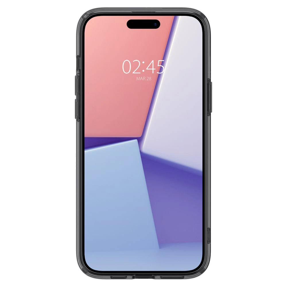 Spigen Ultra Hybrid Mag Case med MagSafe til iPhone 15 Plus - mørkgrå (Zero One mønster)