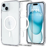 Spigen Ultra Hybrid Mag Case med MagSafe til iPhone 15 Plus - hvid